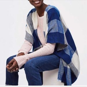 New Loft Brushed Buffalo Plaid wrap size m/l
